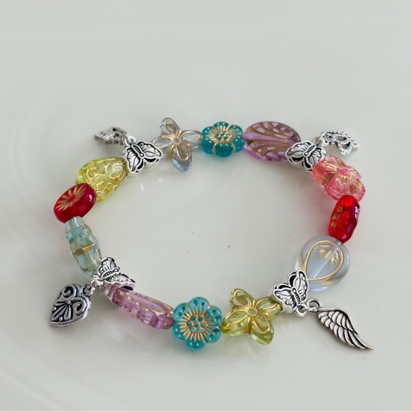 Colorful Beaded Charm Bracelet - Picture 2 of 3